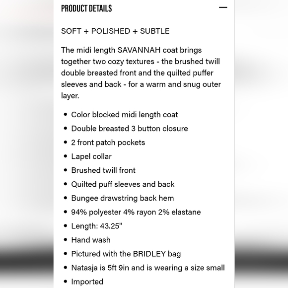 Steven Madden SAVANNAH COAT CAMEL FABRIC - Picture 4 of 5